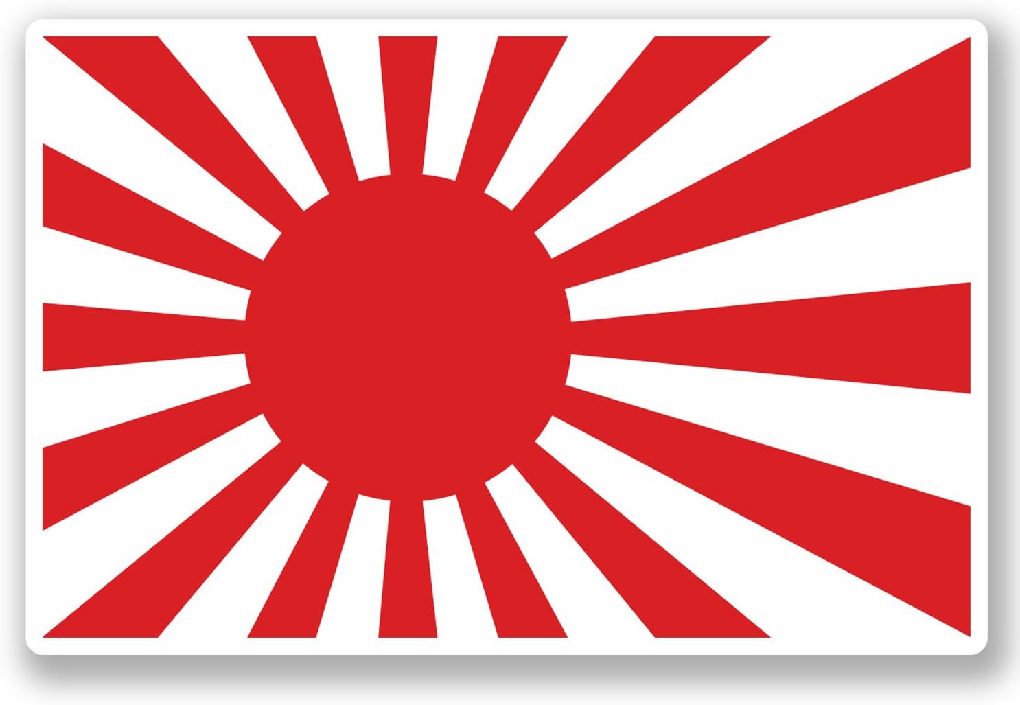 2 x Japan Vinyl Sticker Car Bike Travel Luggage Flag Decal Rising Sun #4516 (10cm Wide x 6.6cm Tall)