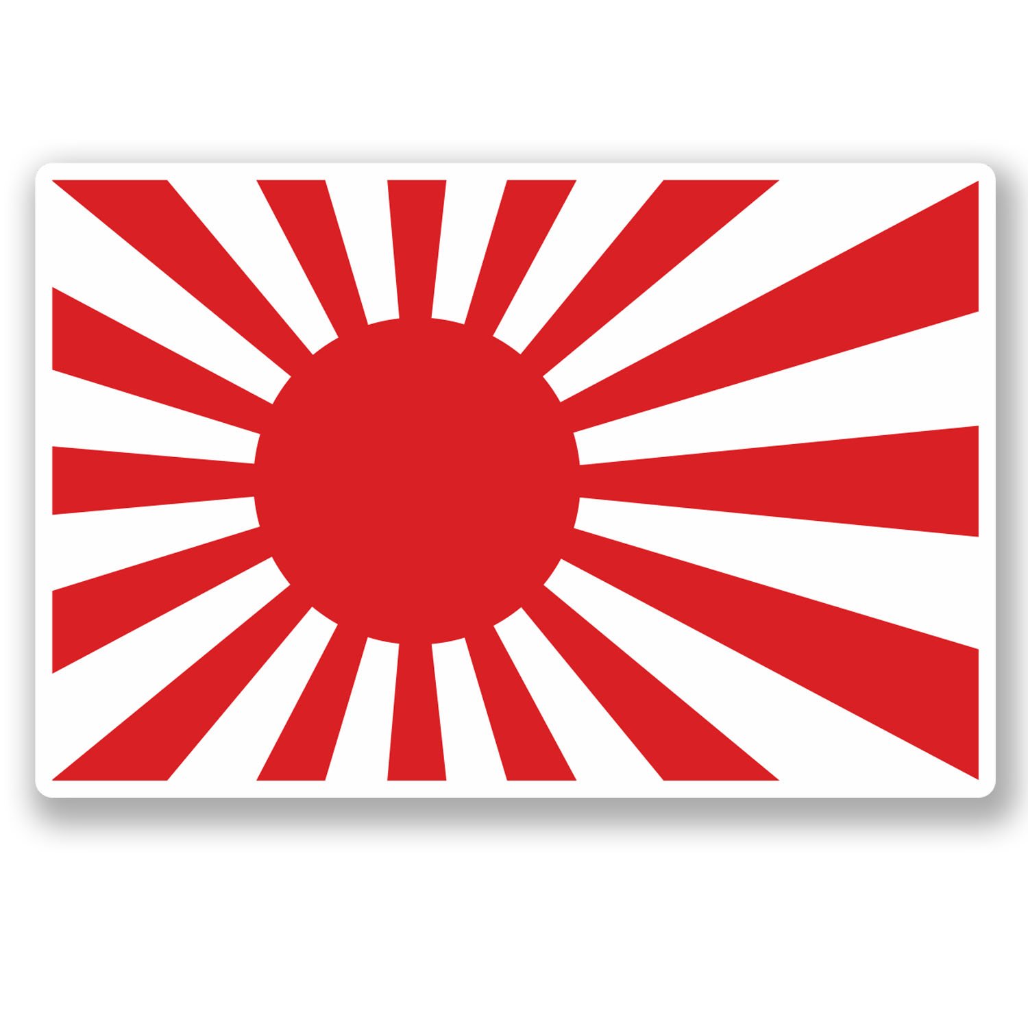 2 x Japan Vinyl Sticker Car Bike Travel Luggage Flag Decal Rising Sun #4516 (10cm Wide x 6.6cm Tall)