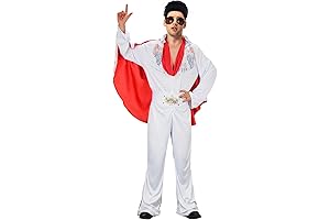 White Elvis Halloween Costume for Men