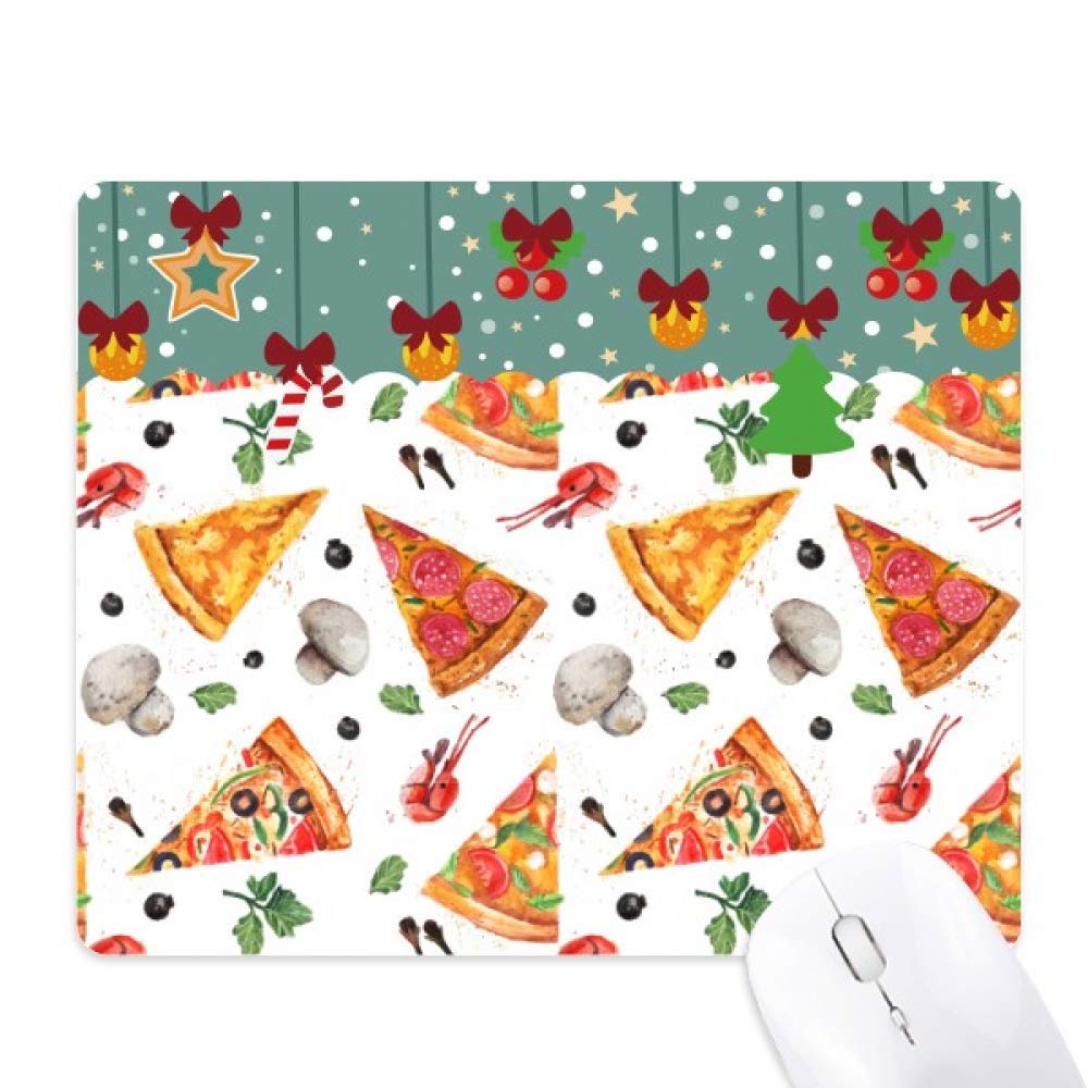 Mouse pad antideslizante de goma con ilustración de pizza para oficina 5