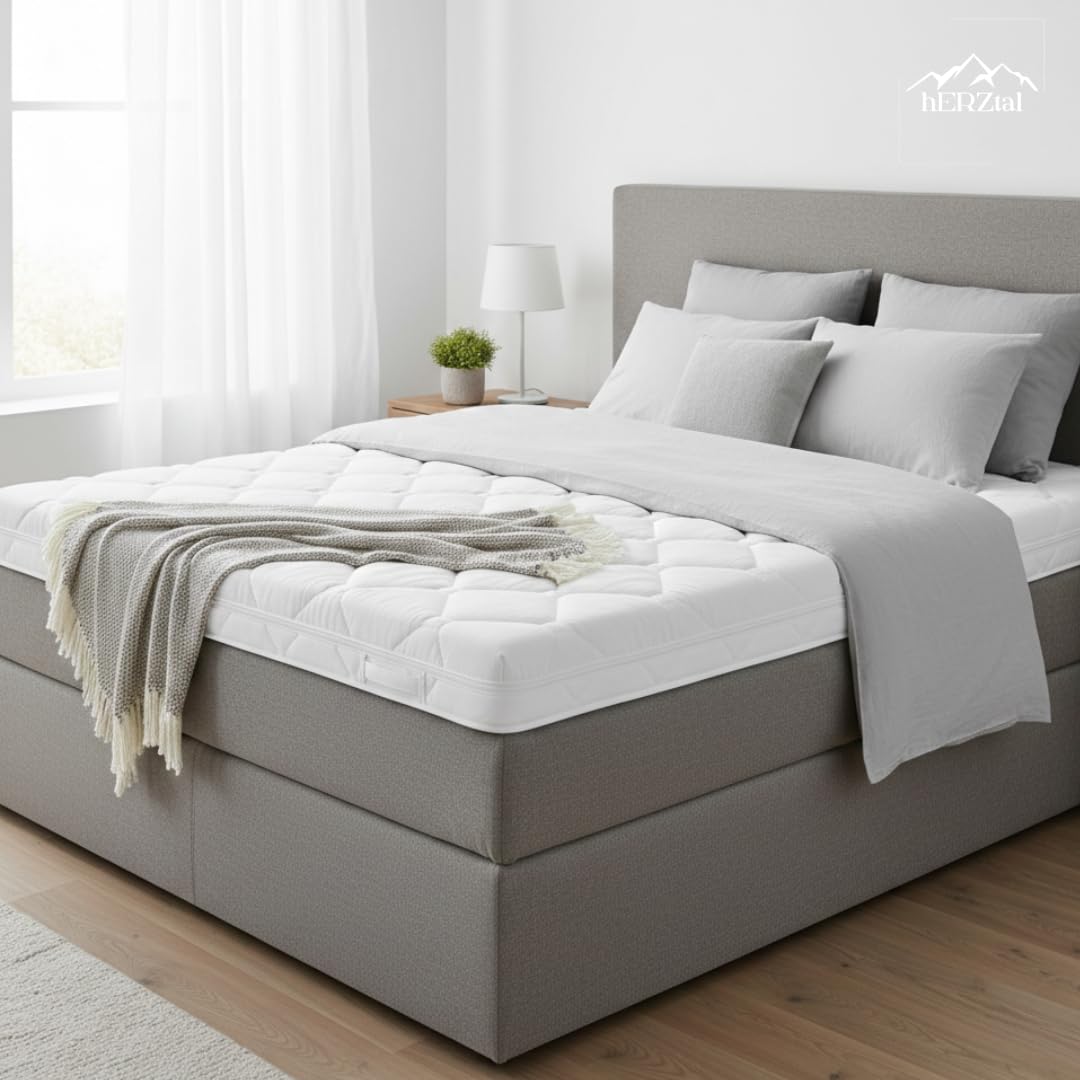 TV Star Matratzentopper 90x200cm – 6 cm Orthopädischer 7-Zonen Topper – Premium Wendetopper für Matratzen – Druckentlastend & Punktelastisch – ÖKO-TEX Zertifiziert – Made in Germany