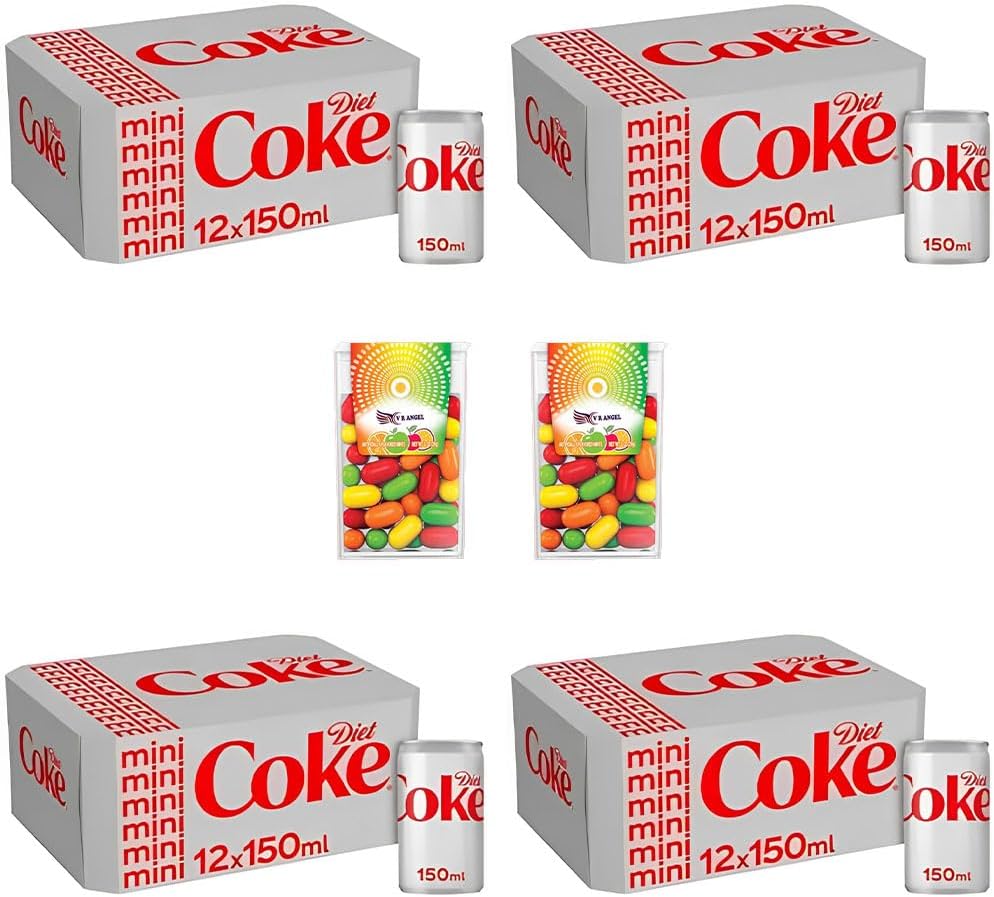 Mini Soft Drink Cans In Exciting Pack of 48 with Duo Mints Bonus To Satisfy Yor Soda Cravings Sold By VR Angle