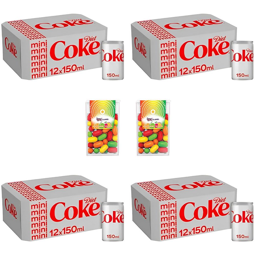 Mini Soft Drink Cans In Exciting Pack of 48 with Duo Mints Bonus To Satisfy Yor Soda Cravings Sold By VR Angle
