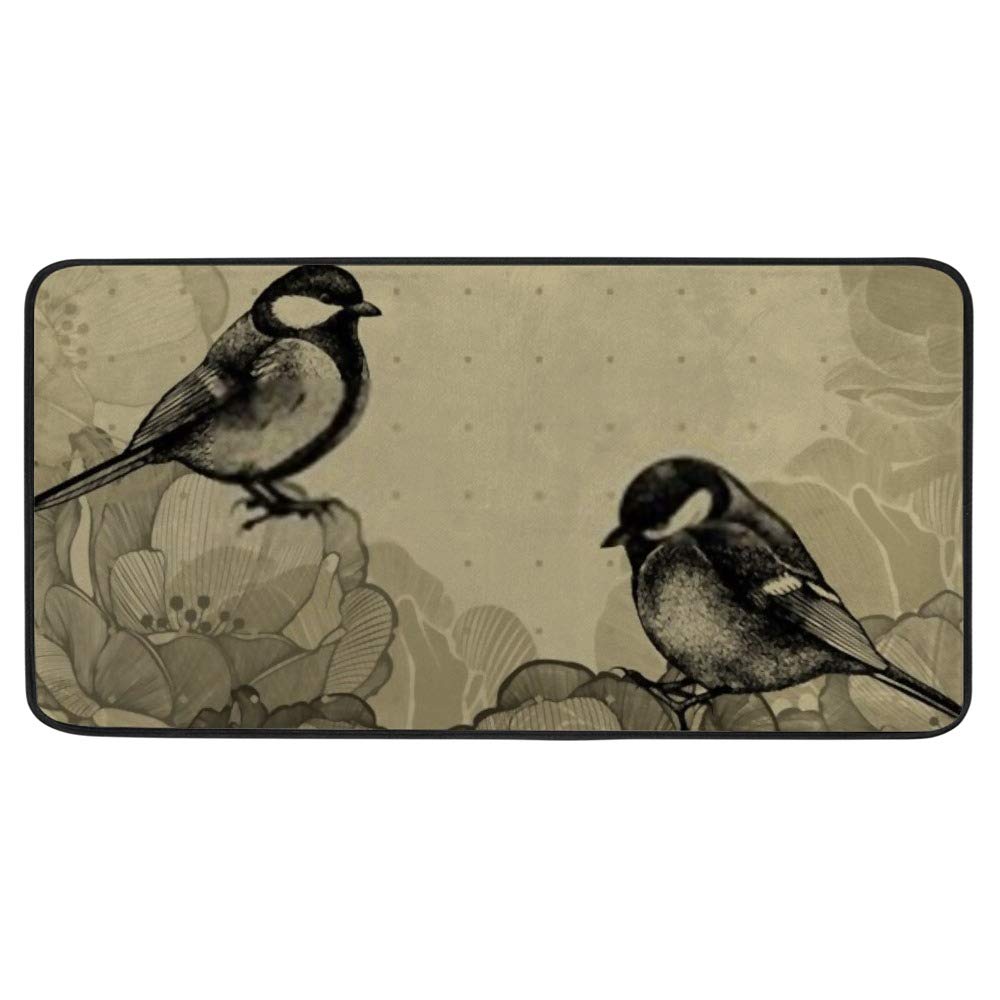 Tapis de cuisine hirondelle 39x20" lavable en machine antidérapant