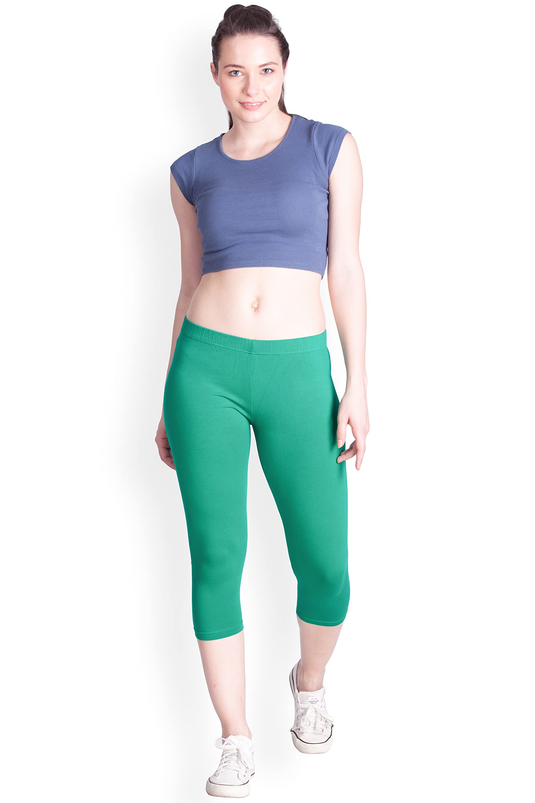 LyraWomen Solid Premium Cotton Capri