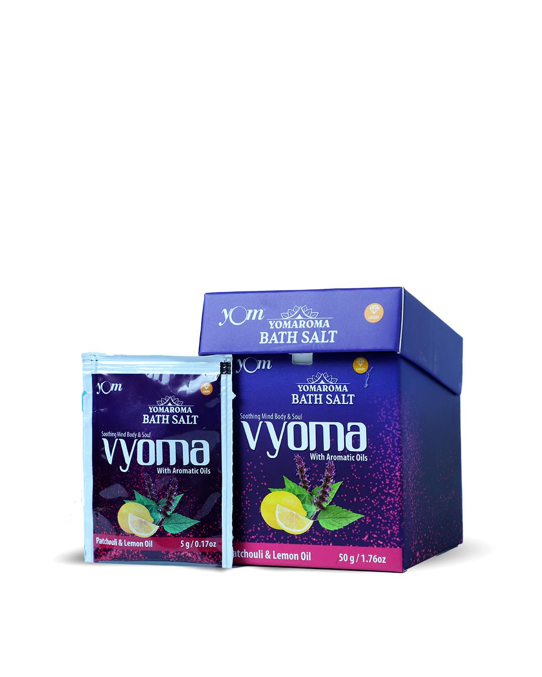 YOM Yomaroma Vyoma Bath Salt With Aromatic Oils (Pouch Box) - 10 Nos * 5 Gms 1