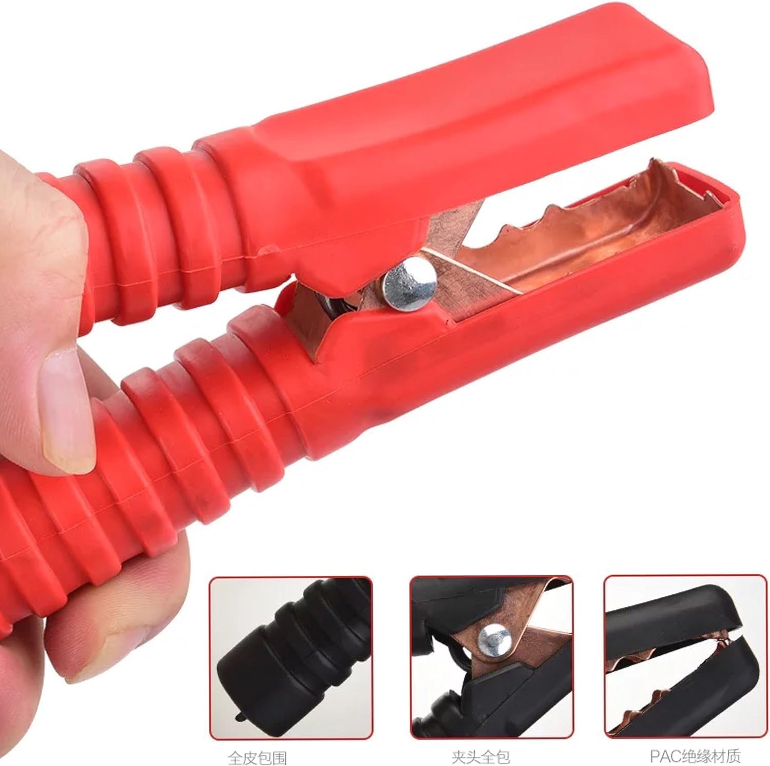 Stock Leader - Cavi di avviamento per batteria da auto 2-3 m, pinze per batteria per auto ricarica di emergenza, presa forte, pinze per cohce, con borsa di trasporto (batteria 3000 Amp)