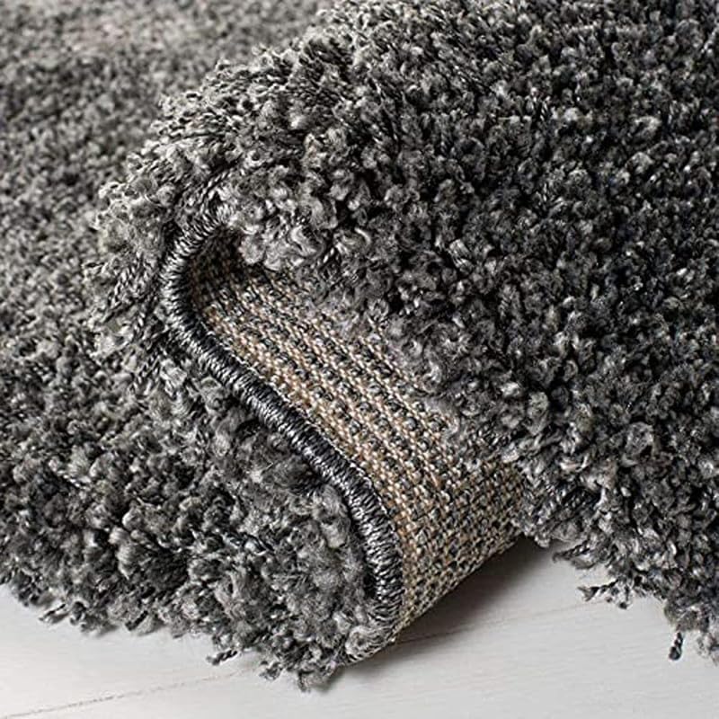 Image of Carpet for Living Room 5X7 FEET Modern Soft Shaggy Carpet Thick, Fluffy & 2 inch Pile Shag Rug for Your Kids Room, Bedroom & Livingroom (Black Grey)