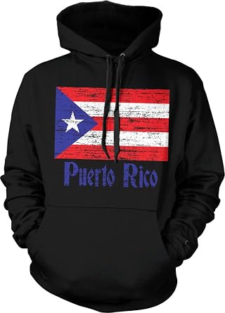 Flag of Puerto Rico, Puerto Rican Flag, Pride Hooded Sweatshirt, NOFO Clothing Co.