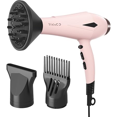 Amazon.com: Secador de pelo con difusor de cepillo y accesorios de peine  potente motor de CA para cabello grueso 3C, rizado, para mujer,  profesional, el mejor secador de pelo (rosa) : Belleza
