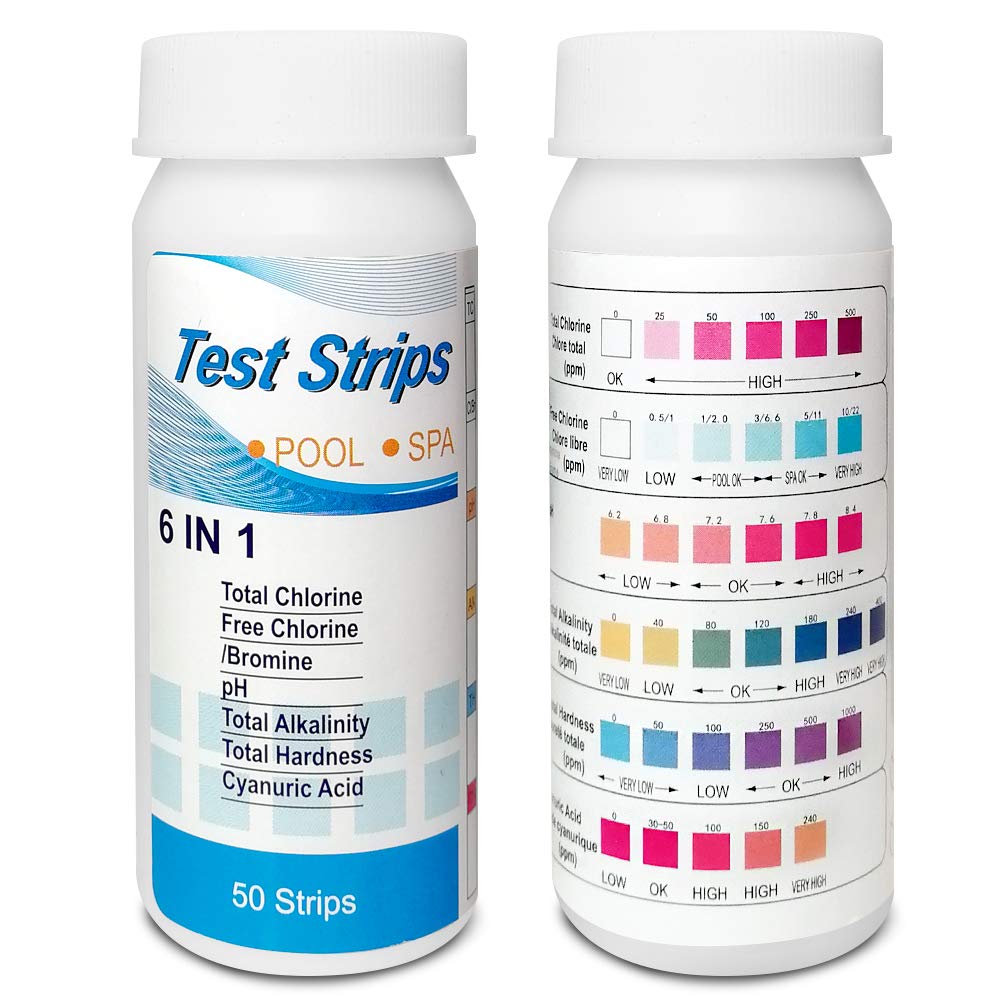 Buy water Pool Test Strips, 50PCS Spa Test Strips for Swimming Pool Hot