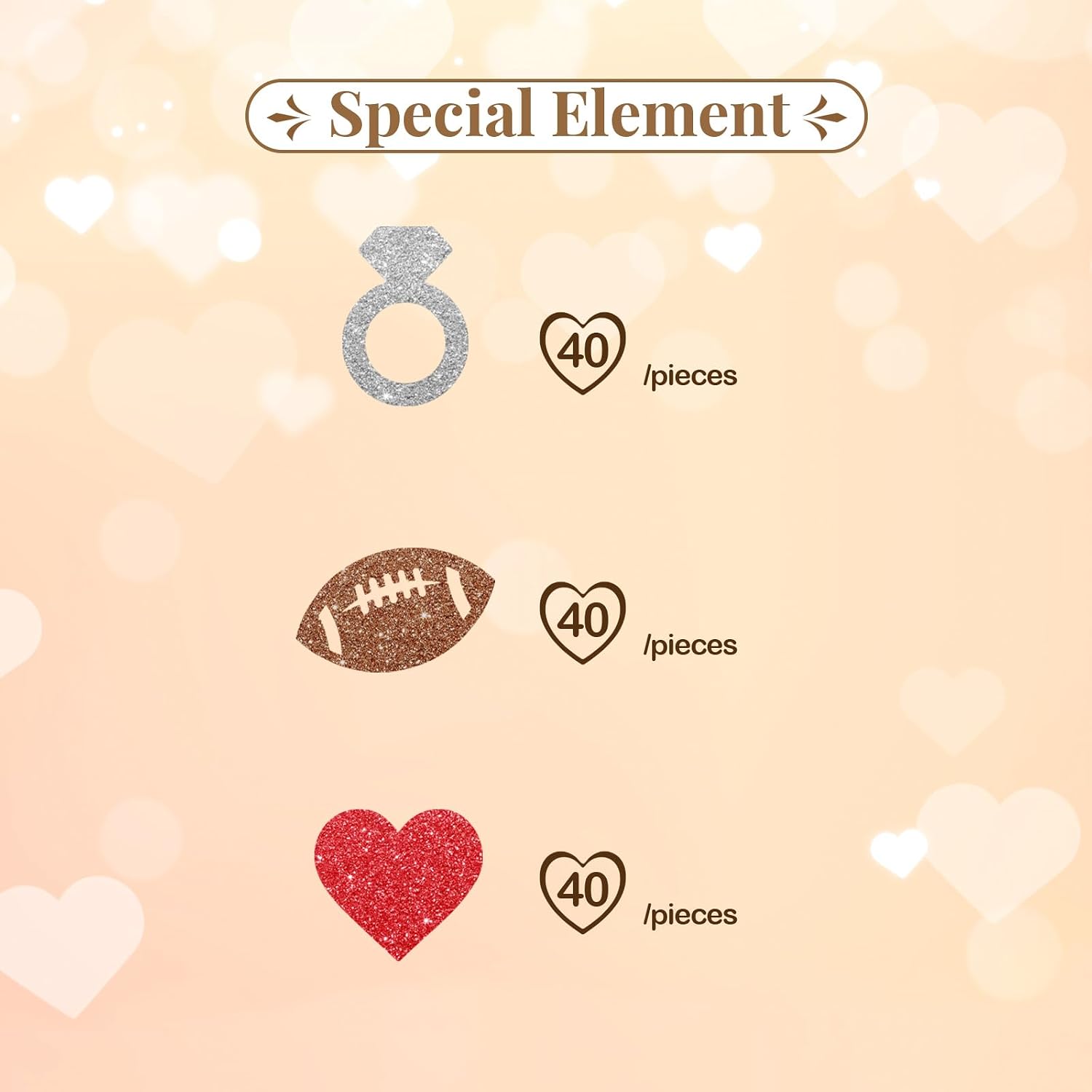 120pcs Football Bachelorette Confetti, Football Table Confetti for Bridal Shower, Glitter Sport Ball Table Scatter for Soccer Themed Wedding Engagement Party Decoration