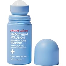 Peach Slices - Smoothing Solution Ingrown Hair Treatment (1.69 oz) - Smooth, Relieve, Soften Skin - 360 Roller - BHA, AHA, PHA, Niacinamide, Licorice - Vegan &amp; Cruelty Free - Korean Skin Care &amp; Beauty