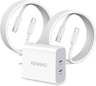 iPhone 15 Charger, iPad Pro USB C Charger [Apple Certified] for iPhone 15/Plus/Pro Max, Also for iPad Pro 12.9/11 inch, iPad Air 5th/4th, 40W Dual USB C Fast Charging Block and 2Pack 6FT Type-C Cable