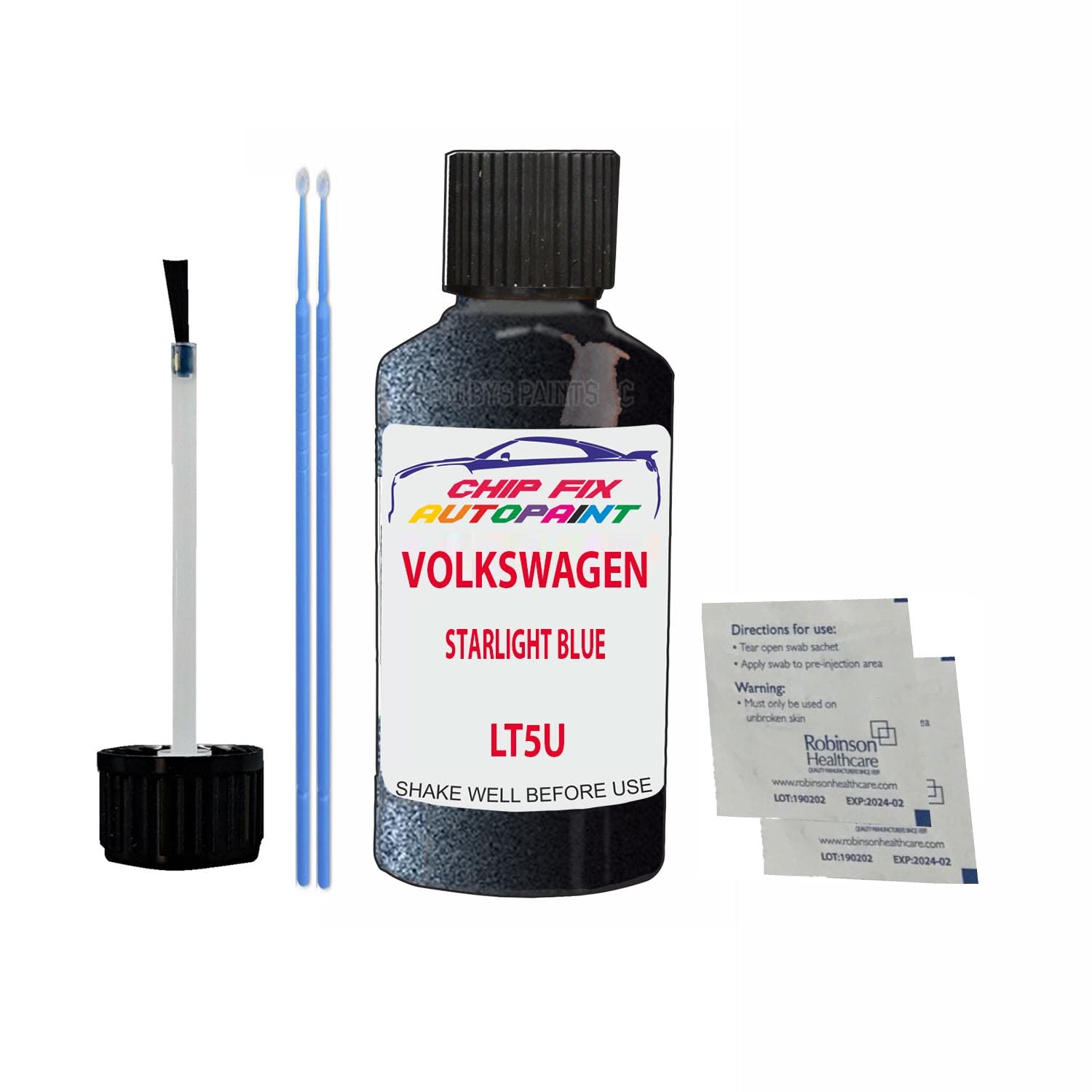 Scoobys Paints Back In The Mix Starlight Blue Touch Up Paint For Volkswagen/Vw T6 Van/Camper Lt5u 2009-2021 30Ml Bottle Brush Scratch Stone Chip Repair Pen