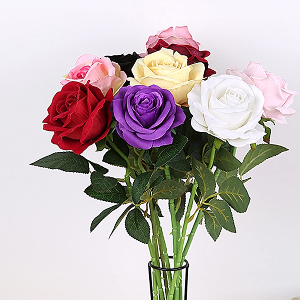 Bouquet di Rose Artificiali in Tessuto di Seta in Stile Europeo, Piccole Rose per Bouquet da Sposa(i)