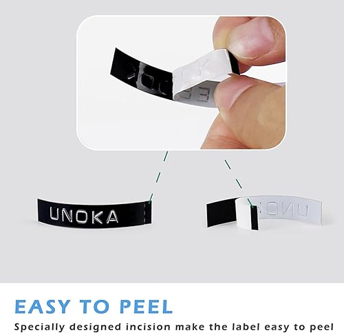 Miniatura 3 de UNOKA Cinta de etiquetas en relieve de repuesto para Dymo Embossing Label Maker Recambios de 38 pulgadas, para Dynamo Embosser Buddy Id 2001-01 Old