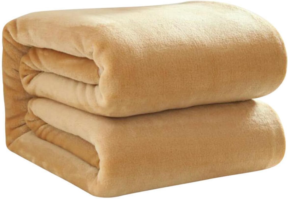 Flannel Blanket Lightweight Cozy Microfiber Blanket for Sofa, Couch, Bed, Camping, Travel, 39x59 inches Green(1pcs)