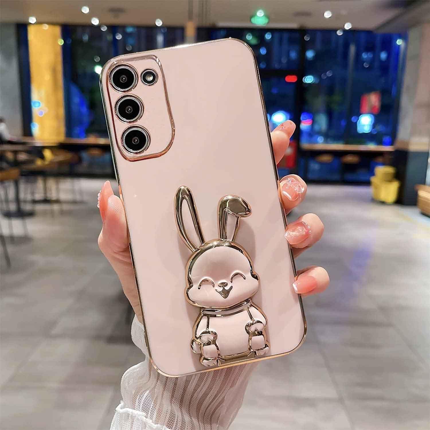 KC Back Cover for Samsung Galaxy S24 Plus 5G, Hidden Rabbit Folding Bracket Kickstand Electroplated Soft Silicone Camera Protection Case - Pink (B0CTK641XK) Amazon Price History, Amazon Price Tracker
