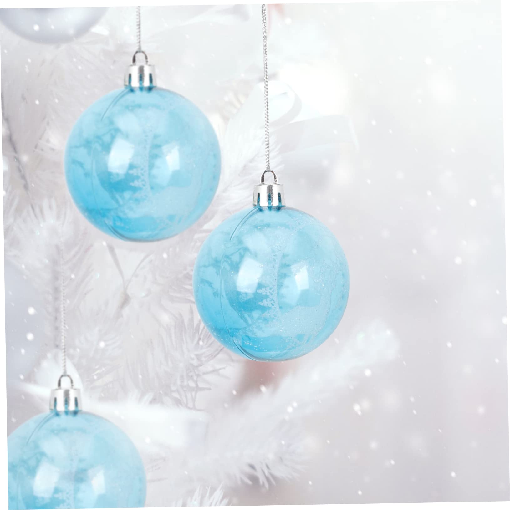 Abaodam 24piezas Bolas Colgantes Decorativas De Navidad Adornos Pintados Diseño De Renos Decoraciones Festivas para Árbol De Navidad y Celebraciones