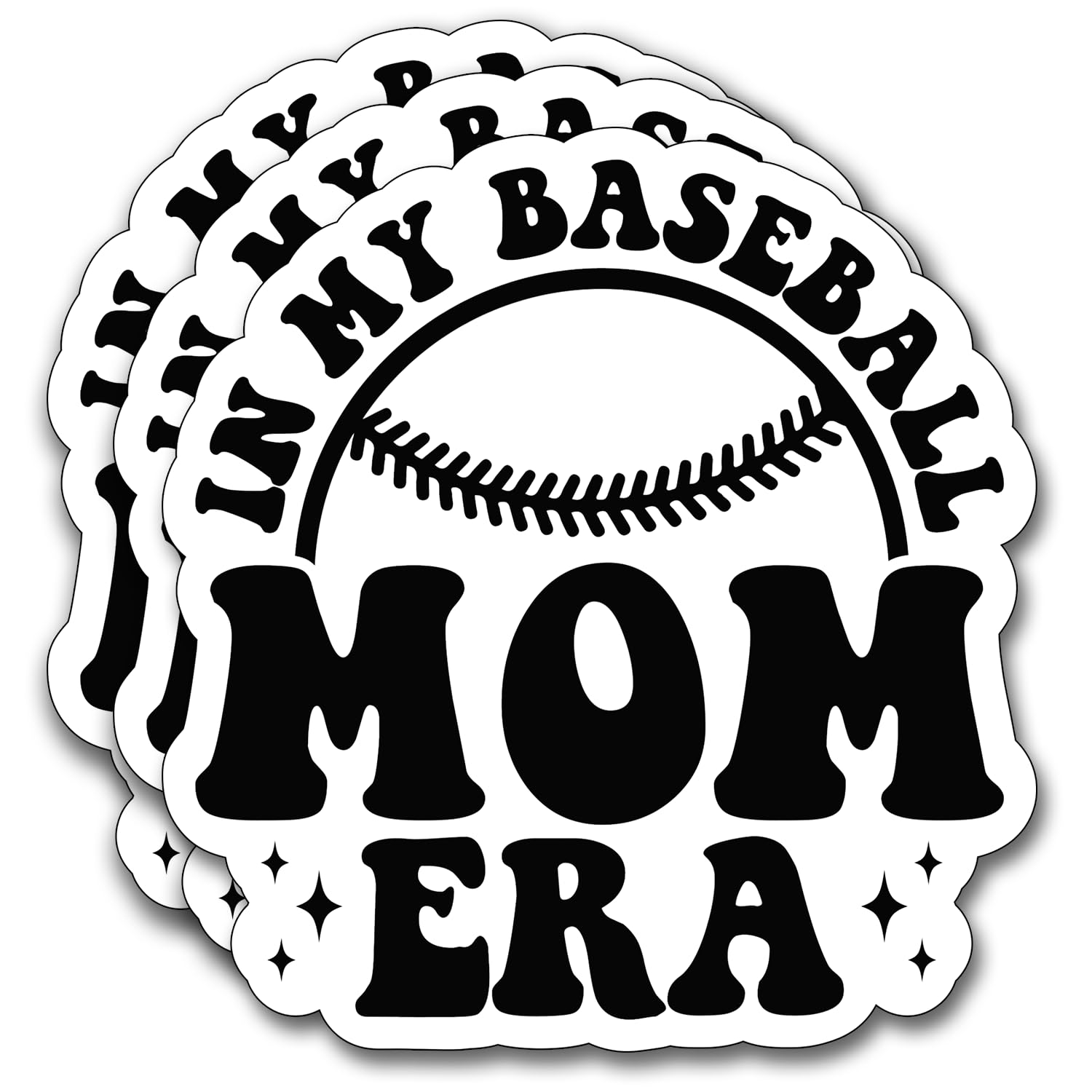 (3Pcs) in My Baseball Mom Era Sticker, Baseball Mom Era Decorate Books Laptop Phone Water Bottles Kindles Stickers Tumbler Sticker Waterproof Vinyl