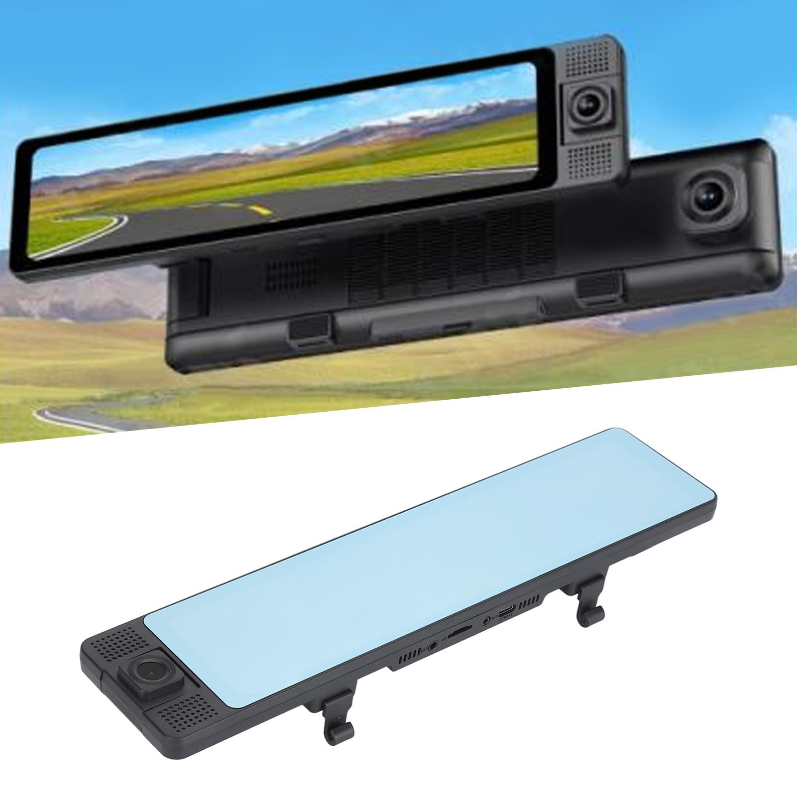 Kamera na deskę rozdzielczą 4K 1080P z Przodu i Tyłu WDR z Noktowizorem w Lusterku, WiFi, Upływ Czasu, Czujnik G, Czujnik Grawitacji, Sterowanie Głosem, Monitor Parkowania,