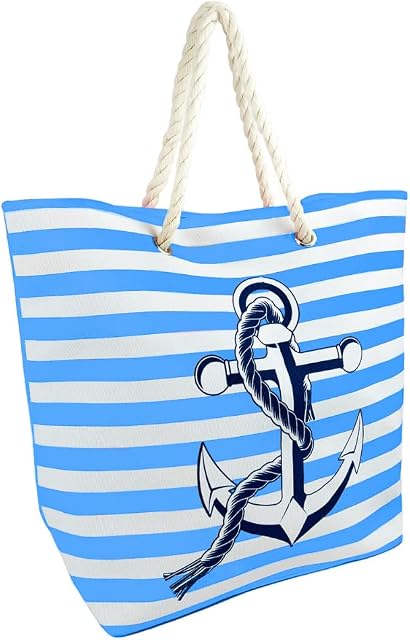 Woodland Extra Large Beach Bag With Magnetic Stud Canvas Beach Bags For Women With Cotton Rope Handles, Waterproof Summer Tote Bag For Beach Swim Pool Gym Picnic And Travel, Summer Bag