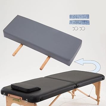 Massage Table Length Extend Salon SPA Equipment Pratical Attachment Soft and Comfortable Compact 51x19x6.5cm, Gray
