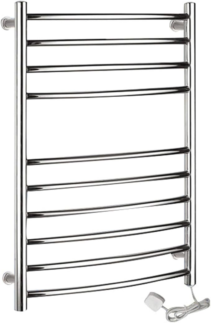 LTowel rack Tubo Redondo Acero Inoxidable Baño Montado en la Pared Toallero eléctrico con calefacción Barra de Toalla
