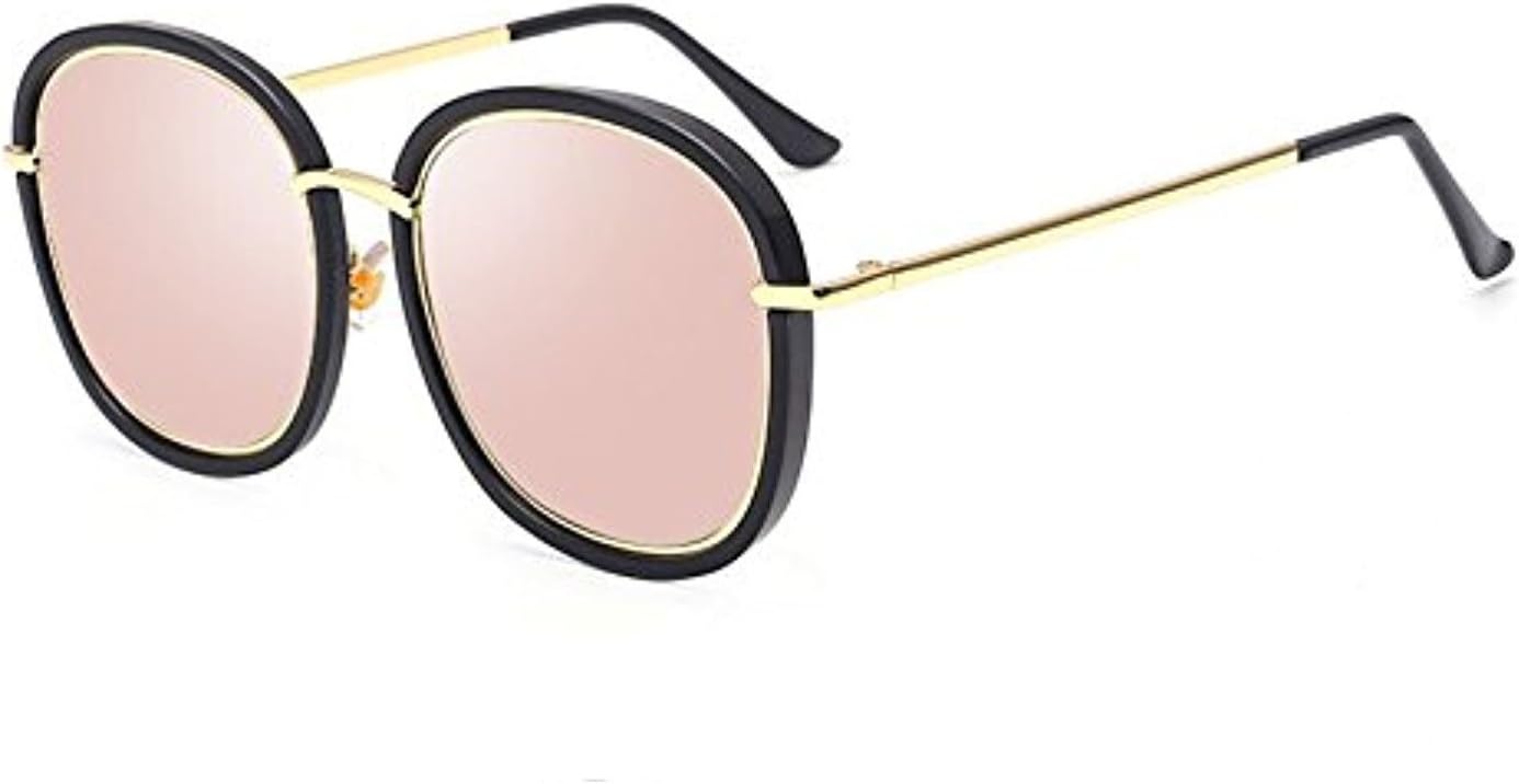 Semi Rimless Polarized Sunglasses Women Men Retro Brand Sun Glasses (Pink)