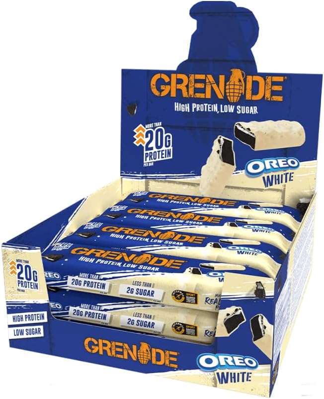 High Protein, Low Sugar Bar, 12 x 60g - Oreo White