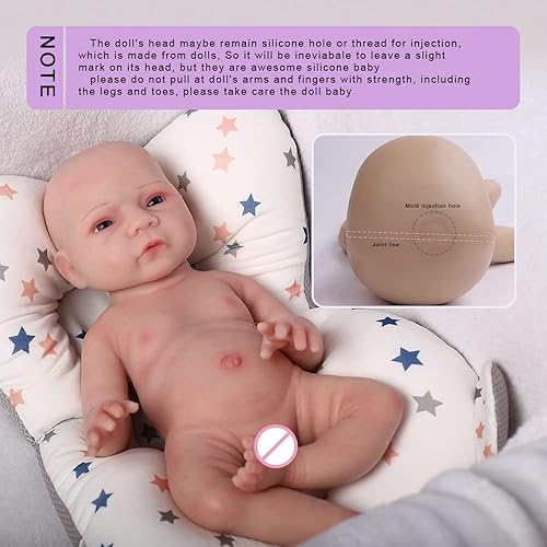 Miniatura 6 de SERENDOLL Muñeca de bebé Reborn de silicona completa de 185 pulgadas muñecas de bebé de silicona suave y sólida que se ven reales muñecas de vinilo