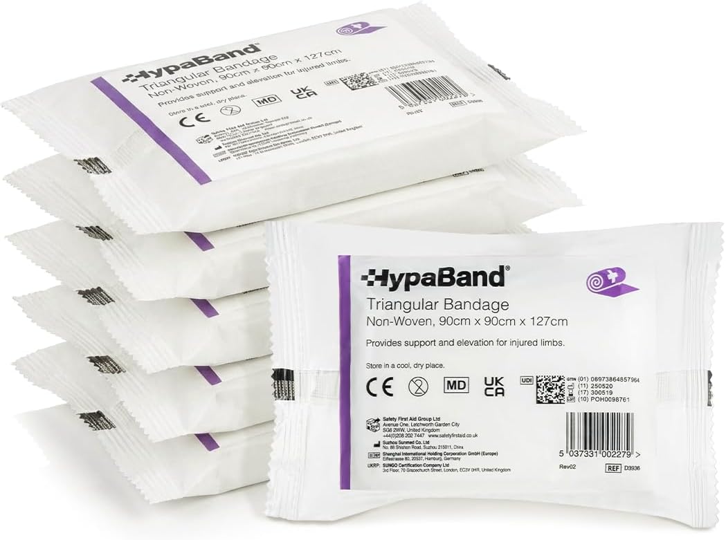Safety First Aid Group HypaBand Triangular Bandage - Non Woven (Pack of 6)