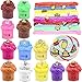 SWZY Fluffy Slime Kit,Butter Slime,Slime Fluffy,con Hamburguesa, Bebida fría, Helado, Tarta de piña, Papas Fritas, Pizza, Bollo de jamón...Regalo de Juguete de Barro de Bricolaje 12 Colores