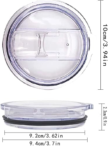Miniatura 10 de PIVHWIR 2 tapas de vaso de repuesto, tapa de repuesto a prueba de derrames, resistente a salpicaduras, para taza de viaje, se adapta a diámetro
