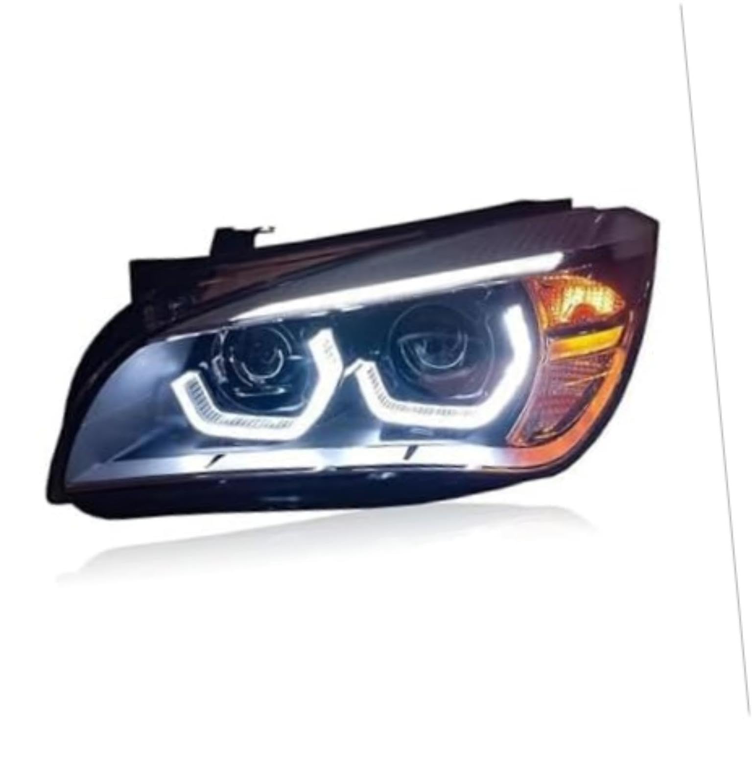 Dla BMW, dla X1 E84 2010-2015 Drl Turn Signal Angel Eye obiektyw projektora reflektor samochodowy reflektor montażowy światło Lampka kontrolna lusterka bocznego Lampka kontrolna