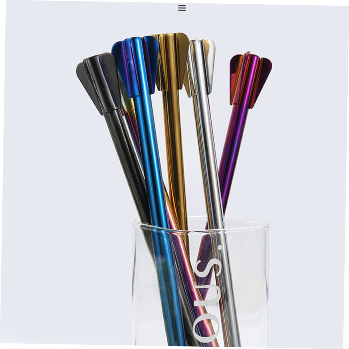 FRCOLOR 12pezzi Canucce Acciaio Inossidabile Creativo Stirrer Riutilizzabile Per Cocktail e Bevande Per Feste e Picnic