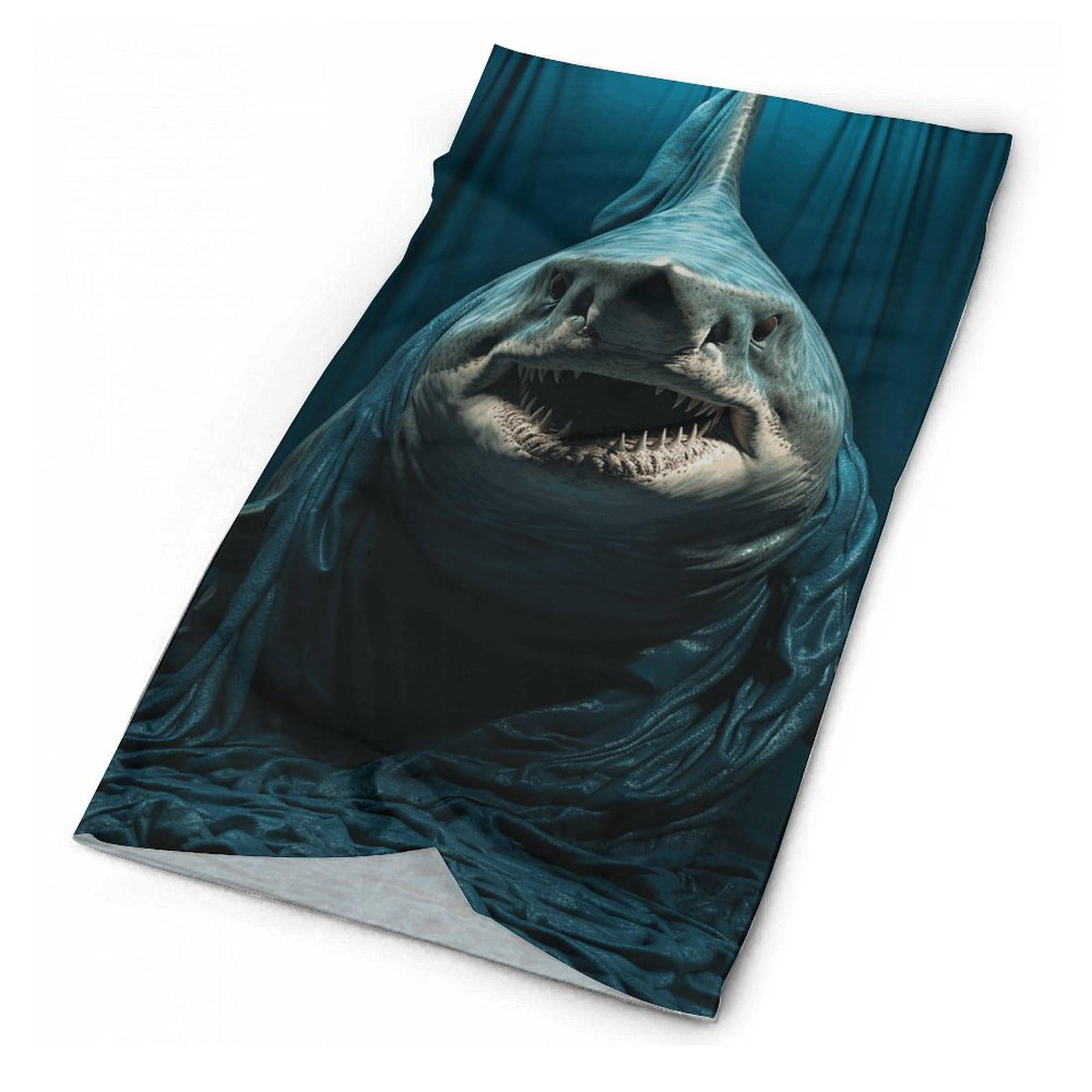 POLESVBM Neck Gaiter Face Mask Shark Opens Its Mouth Printed Headband Beanie Bandana Neck Gaiters Scarf for Men And Women, Style, One size