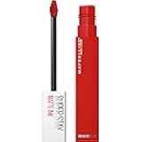 Super Stay Matte Ink Liquid Lipstick Makeup Long Lasting High Impact Color Up to 16H Wear Exhilarator Ruby Red and Innovator Cardinal Red 1 Count Each