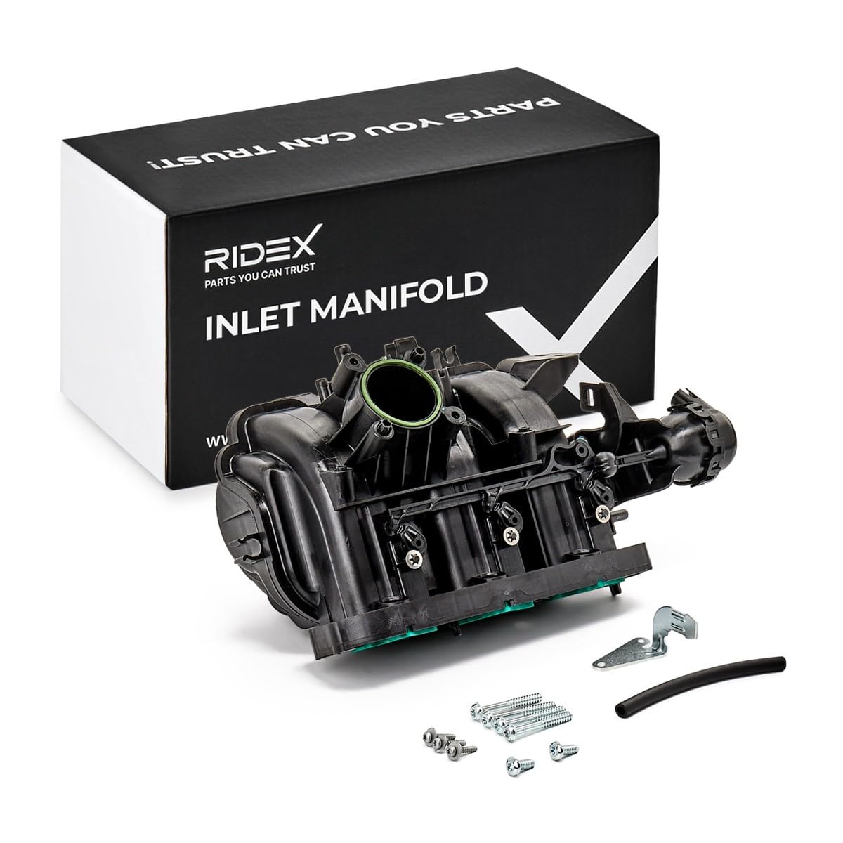RIDEX 1640F0128 Raccordo Collettore aspirazione con guarnizioni senza regolatore/attuatore senza comando valvola farfalla con kit bulloni/viti Compatibilità con OPEL Corsa D Hatchback S07