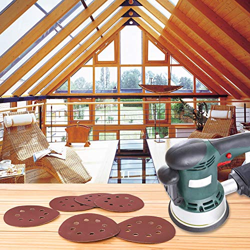 Coceca 120Pcs Orbital Sandpaper Orbit Sanding Discs 5 Inches 1000 1200 1500 2000 3000 High Grit 8 Hole Fine Grit Hook And Loop For Power Random Sander #TOP6