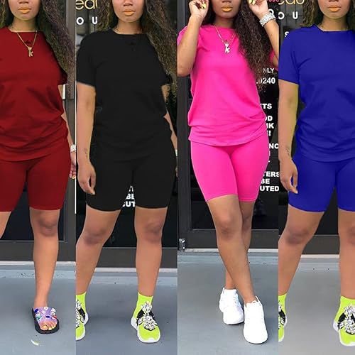 Miniatura 4 de Conjuntos de dos piezas para mujer, conjuntos cortos de verano, conjuntos de descanso, trajes deportivos