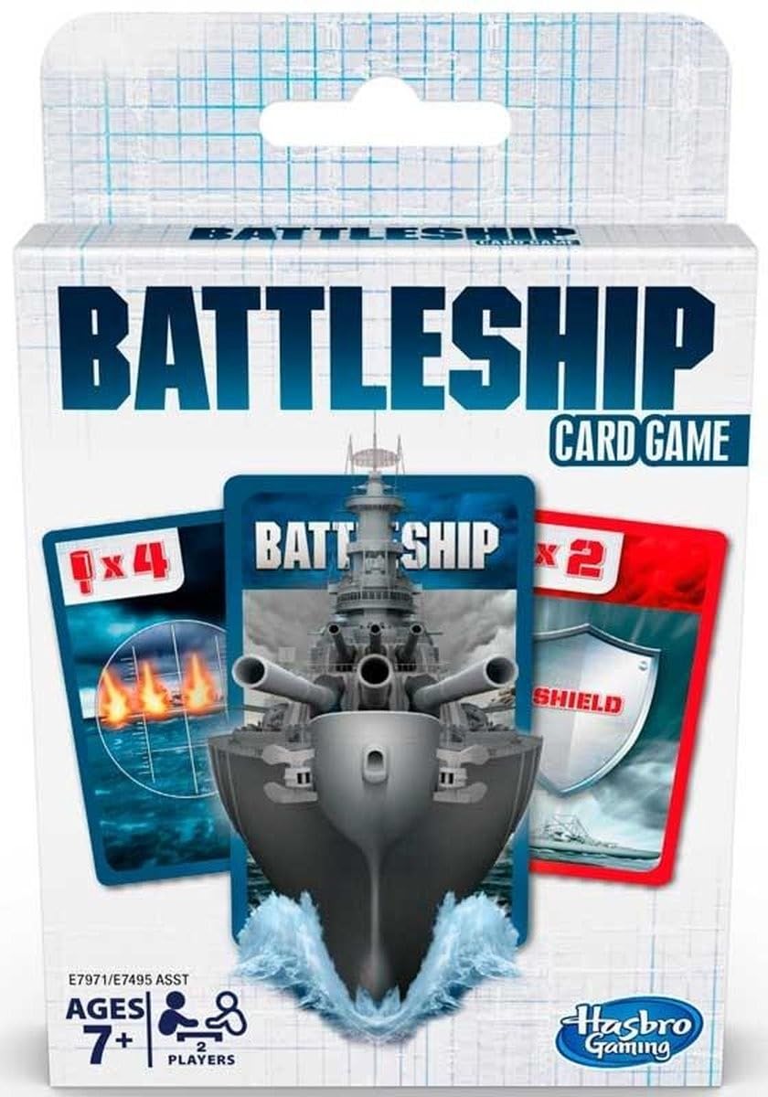 Hasbro Battleship Card Game For Kids Ages 7+ (2 Players) + Amazon Gift Card In Mini Envelope