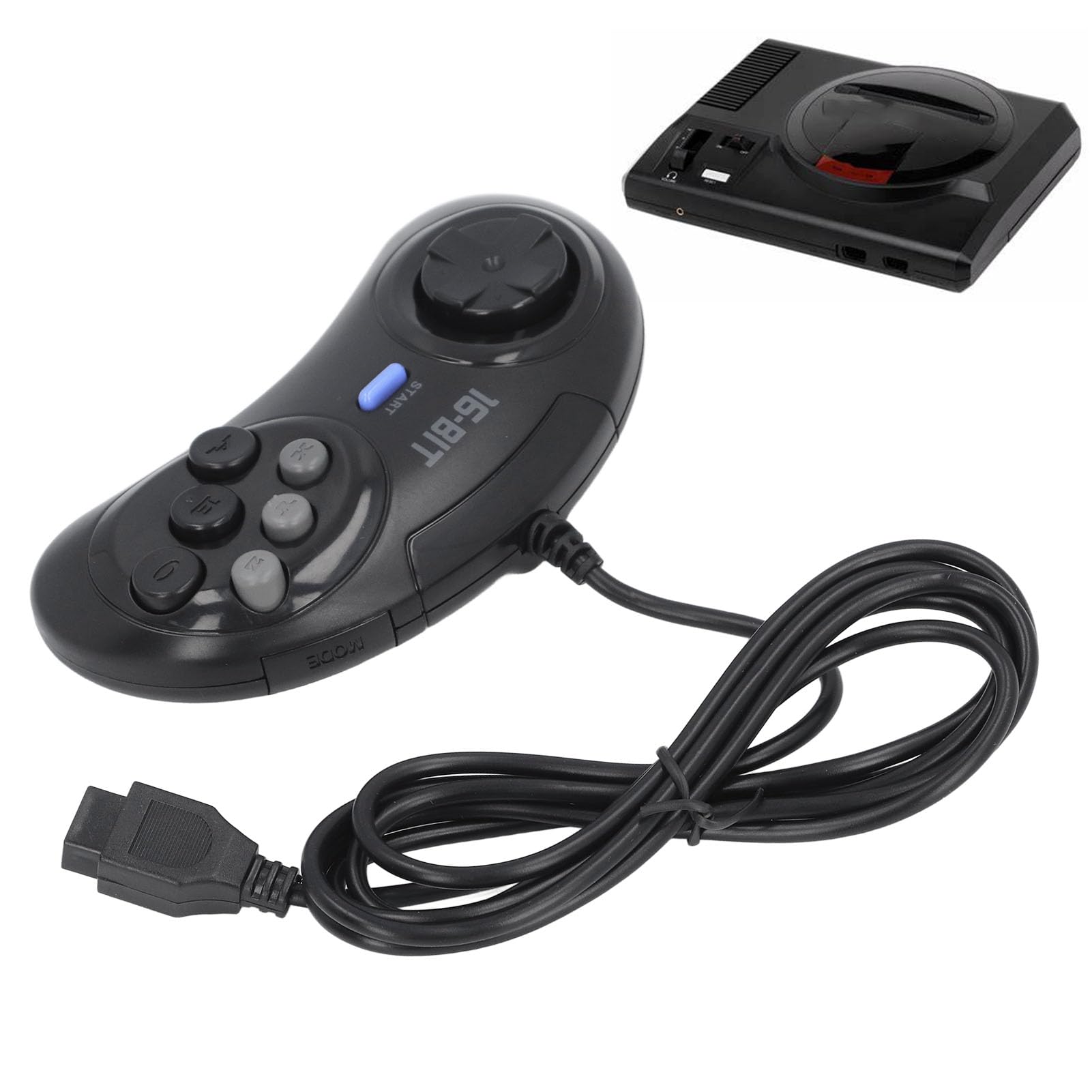 Jectse Controller USB, Piccolo Gamepad Ergonomico, Plug and Play a 9 Pin 16 Bit, Design Ergonomico, Compatto e Leggero, per