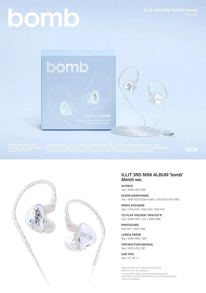 K-POP・アジア ILLIT bomb: 3rd Mini Album (Merch Ver.) ILLIT BOMB 3rd Mini Album MERCH Ver/Mini CD+Earphones+