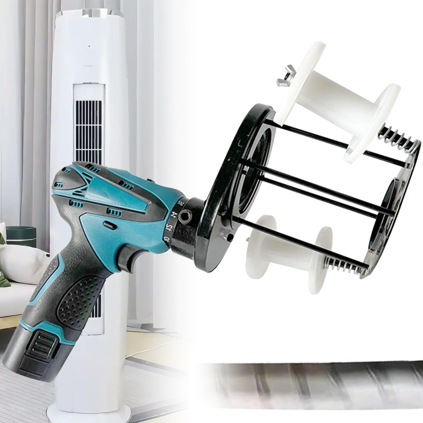BITYCOW 12V Cordless Pipe Tape Winder, Compact HVAC Wrapping Equipment, 7cm Max Opening Diameter, Sustained Winding for Central AC & Hydraulic Pipe Maintenance