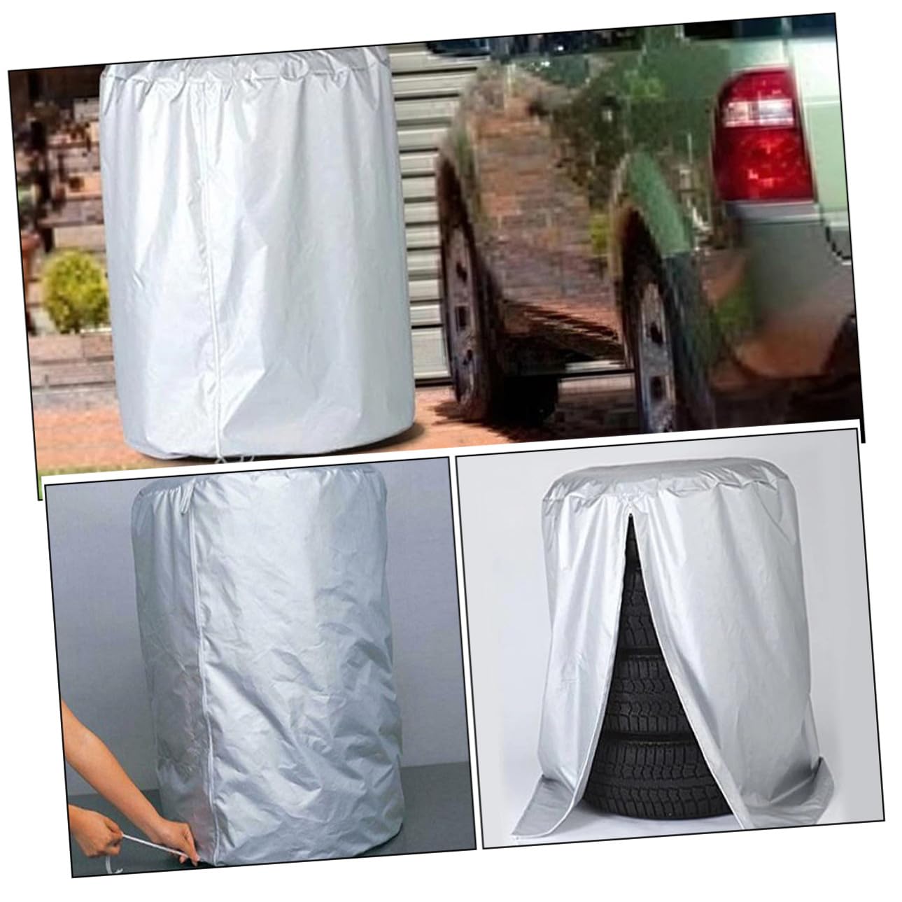 Anneome 2piezas Fundas para Rueda de Repuesto Aplicables para SUV Camiones Caravanas Cubiertas Impermeables para Sol y Lluvia