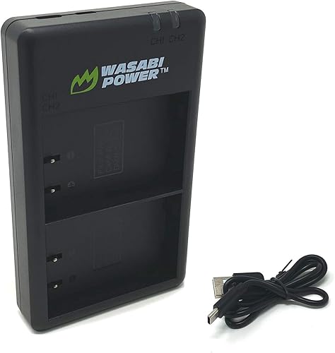 Wasabi Power Cargador de batería dual USB-C para Panasonic DMW-BLK22 y Panasonic Lumix DC-S9, DC-S5, DC-S5 II, DC-S5 IIX, GH5 II, GH6, S5II, S5IIX,