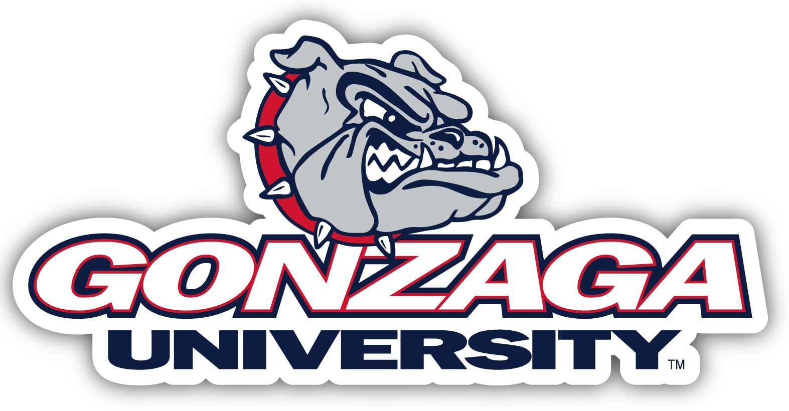 Gonzaga Bulldogs 4 Inch Vinyl Decal Magnet Officially Licensed Collegiate Product