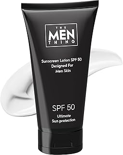THE MEN THING SunScreen for Men Skin - SPF 50 P+++ - Oil-Free Man SunScreen with Zinc Oxide & Titanium Dioxide from Japan for All Skin Types - Normal to Oily Skin (50ml)